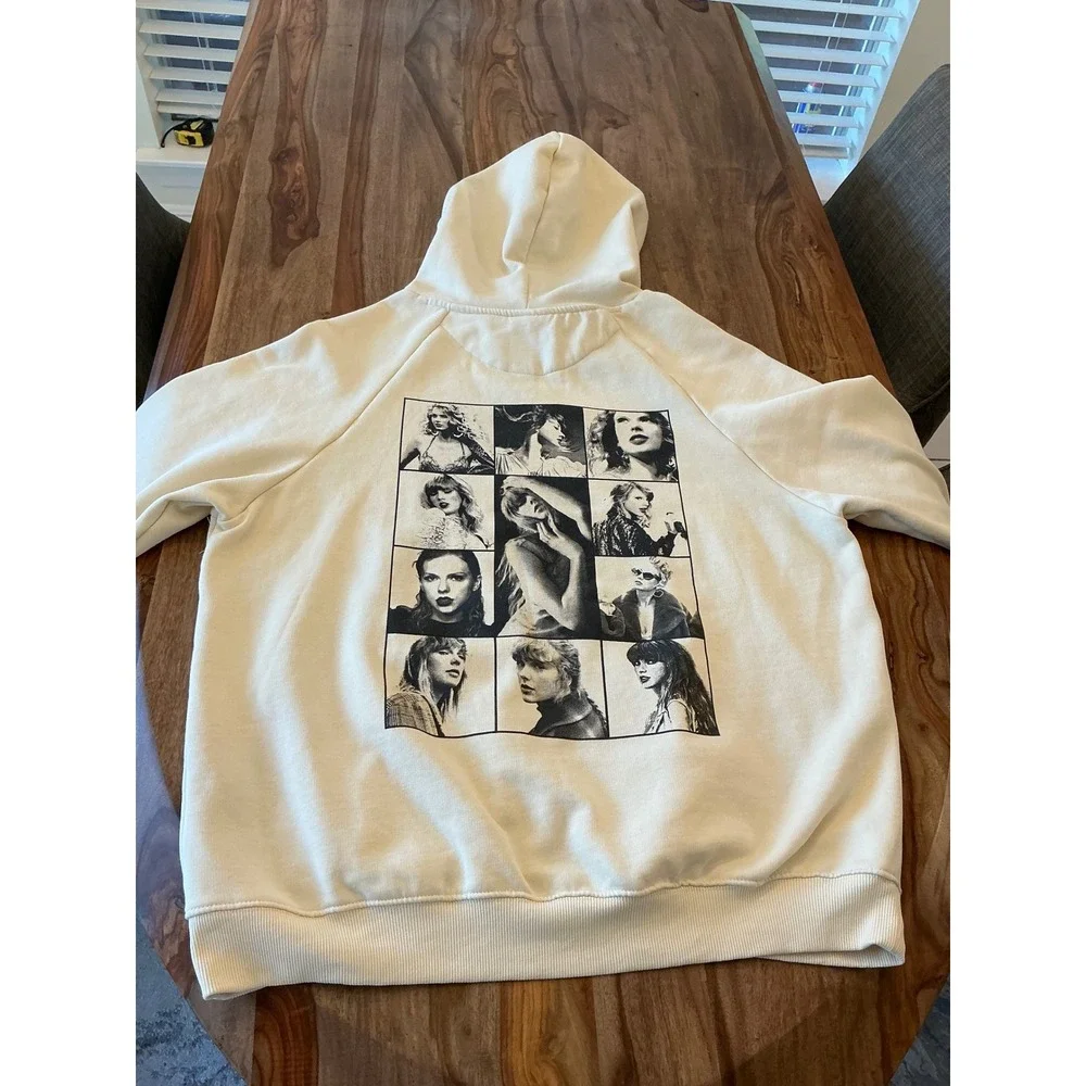 Taylor Swift The Eras Tour Cream Hoodie 2XL Official Merch Oversized Sweatshirt - Picture 8 of 10